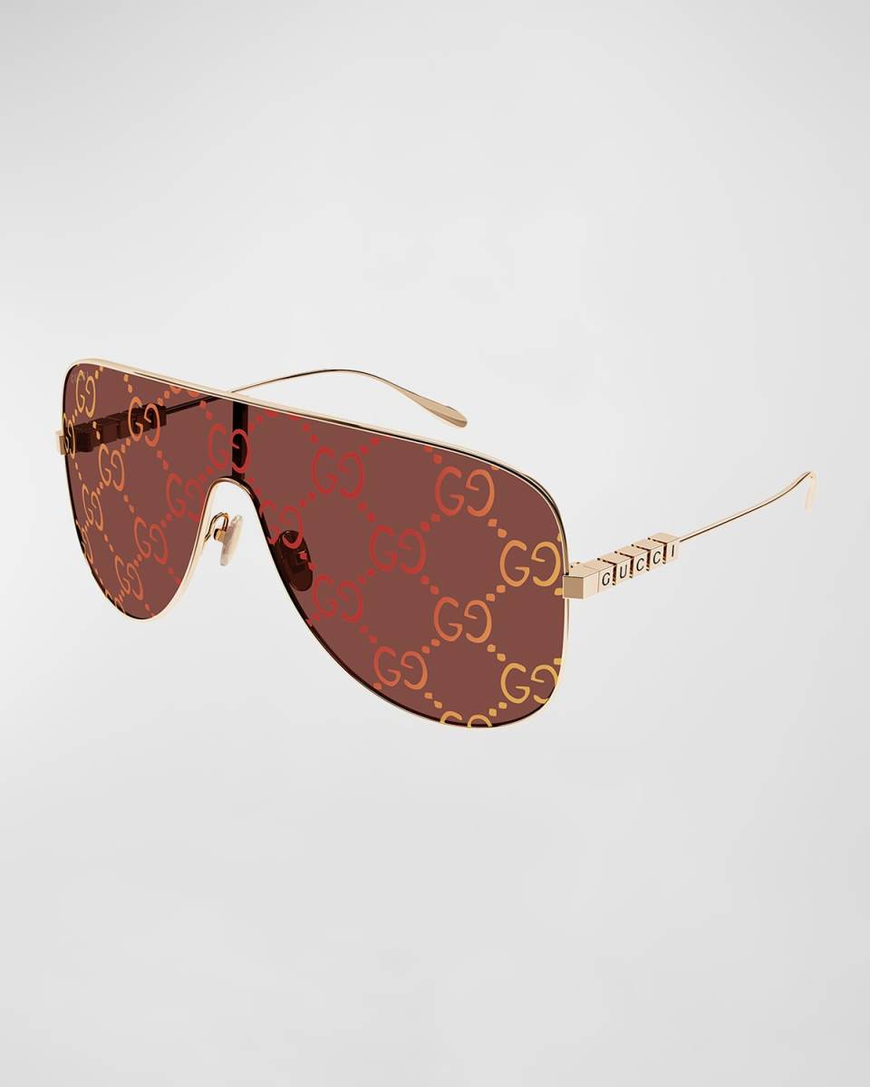 GG146S-003 Logo Lense Shield Sunglasses